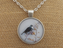 Load image into Gallery viewer, Tui & Flax Flowers Dome Pendant Necklace