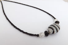 Load image into Gallery viewer, Black & White Handmade Bead Necklace