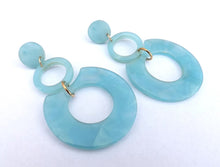 Load image into Gallery viewer, Blue Acrylic Earrings