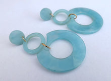 Load image into Gallery viewer, Blue Acrylic Earrings