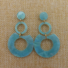 Load image into Gallery viewer, Blue Acrylic Earrings