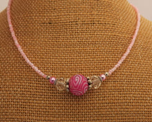 Load image into Gallery viewer, Bright Pink Kathryn Design Handmade Bead necklace