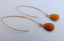 Load image into Gallery viewer, Faceted Drop Earrings on Long Hooks (multiple colour options)