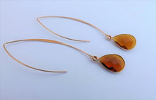 Load image into Gallery viewer, Faceted Drop Earrings on Long Hooks (multiple colour options)