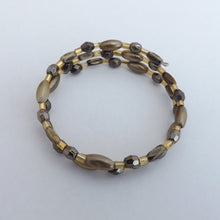 Load image into Gallery viewer, Brown & Grey Handmade Small Bead Bracelet