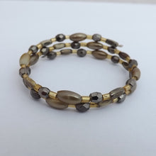 Load image into Gallery viewer, Brown & Grey Handmade Small Bead Bracelet