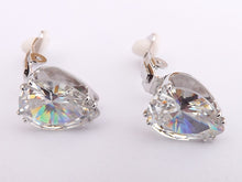 Load image into Gallery viewer, Faux Diamond Teardrop Clip On Earrings