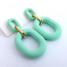 Load image into Gallery viewer, Frosted Gold Tone Acrylic Earrings, Stud Setting