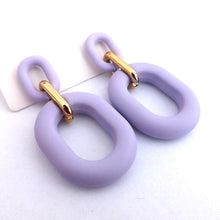 Load image into Gallery viewer, Frosted Gold Tone Acrylic Earrings, Stud Setting