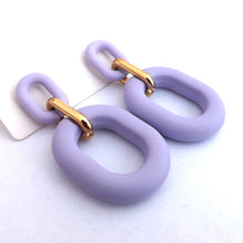 Load image into Gallery viewer, Frosted Gold Tone Acrylic Earrings, Stud Setting