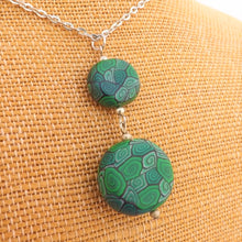 Load image into Gallery viewer, Green & Black Korus Kathryn Design Handmade Pendant Necklace