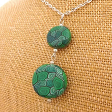 Load image into Gallery viewer, Green & Black Korus Kathryn Design Handmade Pendant Necklace