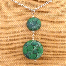 Load image into Gallery viewer, Green & Black Korus Kathryn Design Handmade Pendant Necklace