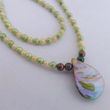 Load image into Gallery viewer, Green & Yellow Handmade Bead Necklace