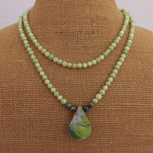 Load image into Gallery viewer, Green & Yellow Handmade Bead Necklace