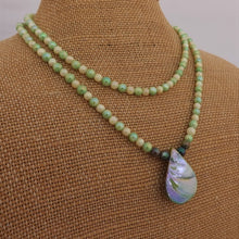 Load image into Gallery viewer, Green & Yellow Handmade Bead Necklace