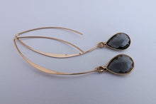Load image into Gallery viewer, Faceted Drop Earrings on Long Hooks (multiple colour options)