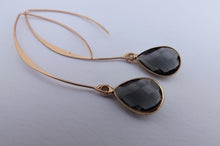 Load image into Gallery viewer, Faceted Drop Earrings on Long Hooks (multiple colour options)