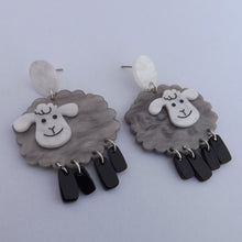 Load image into Gallery viewer, White Sheep Acrylic Drop Earrings (2 options)