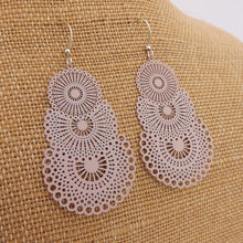 Load image into Gallery viewer, Filigree Drop Earrings (12 colour options)