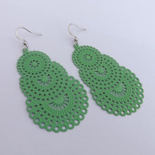Load image into Gallery viewer, Filigree Drop Earrings (12 colour options)