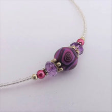 Load image into Gallery viewer, Pink and Purple Handmade Kathryn Design Necklace