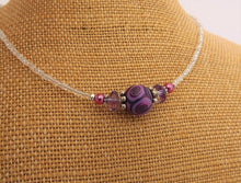 Load image into Gallery viewer, Pink and Purple Handmade Kathryn Design Necklace