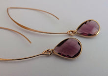 Load image into Gallery viewer, Faceted Drop Earrings on Long Hooks (multiple colour options)
