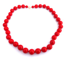 Load image into Gallery viewer, Red Bead & Cord Necklace