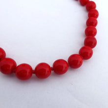 Load image into Gallery viewer, Red Bead & Cord Necklace