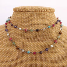 Load image into Gallery viewer, Semi Precious Gem Chain Link Necklace