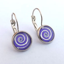 Load image into Gallery viewer, Spiral Dome Earrings on Lever Back Hooks (multiple colour options)