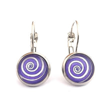 Load image into Gallery viewer, Spiral Dome Earrings on Lever Back Hooks (multiple colour options)