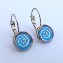 Load image into Gallery viewer, Spiral Dome Earrings on Lever Back Hooks (multiple colour options)