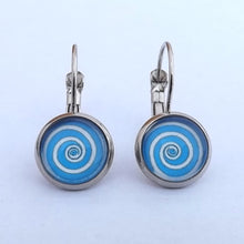 Load image into Gallery viewer, Spiral Dome Earrings on Lever Back Hooks (multiple colour options)