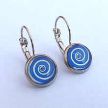 Load image into Gallery viewer, Spiral Dome Earrings on Lever Back Hooks (multiple colour options)