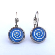Load image into Gallery viewer, Spiral Dome Earrings on Lever Back Hooks (multiple colour options)