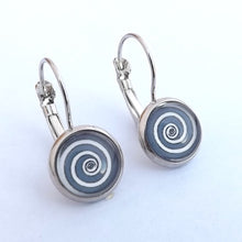 Load image into Gallery viewer, Spiral Dome Earrings on Lever Back Hooks (multiple colour options)