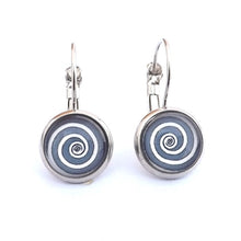 Load image into Gallery viewer, Spiral Dome Earrings on Lever Back Hooks (multiple colour options)
