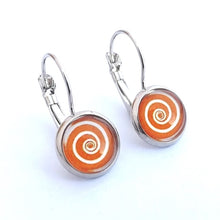 Load image into Gallery viewer, Spiral Dome Earrings on Lever Back Hooks (multiple colour options)