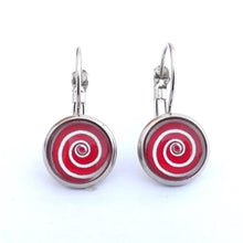 Load image into Gallery viewer, Spiral Dome Earrings on Lever Back Hooks (multiple colour options)