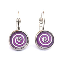 Load image into Gallery viewer, Spiral Dome Earrings on Lever Back Hooks (multiple colour options)