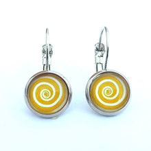 Load image into Gallery viewer, Spiral Dome Earrings on Lever Back Hooks (multiple colour options)