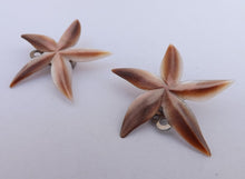 Load image into Gallery viewer, Vintage Mother of Pearl Shell Flower Clip on Earrings