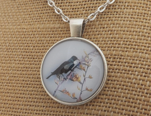 Load image into Gallery viewer, Tui & Flax Flowers Dome Pendant Necklace