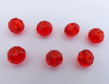 Load image into Gallery viewer, 6x8mm Mid Red Crystal Cut Rondelle Beads