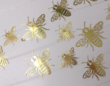 Load image into Gallery viewer, 12x Gold Metallic Mirror Effect Bee Wall Decals