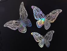 Load image into Gallery viewer, 12x Holographic Filigree Butterfly Wall Decals