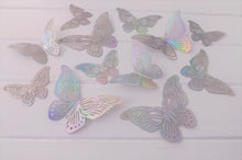 Load image into Gallery viewer, 12x Holographic Filigree Butterfly Wall Decals