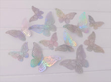 Load image into Gallery viewer, 12x Holographic Filigree Butterfly Wall Decals